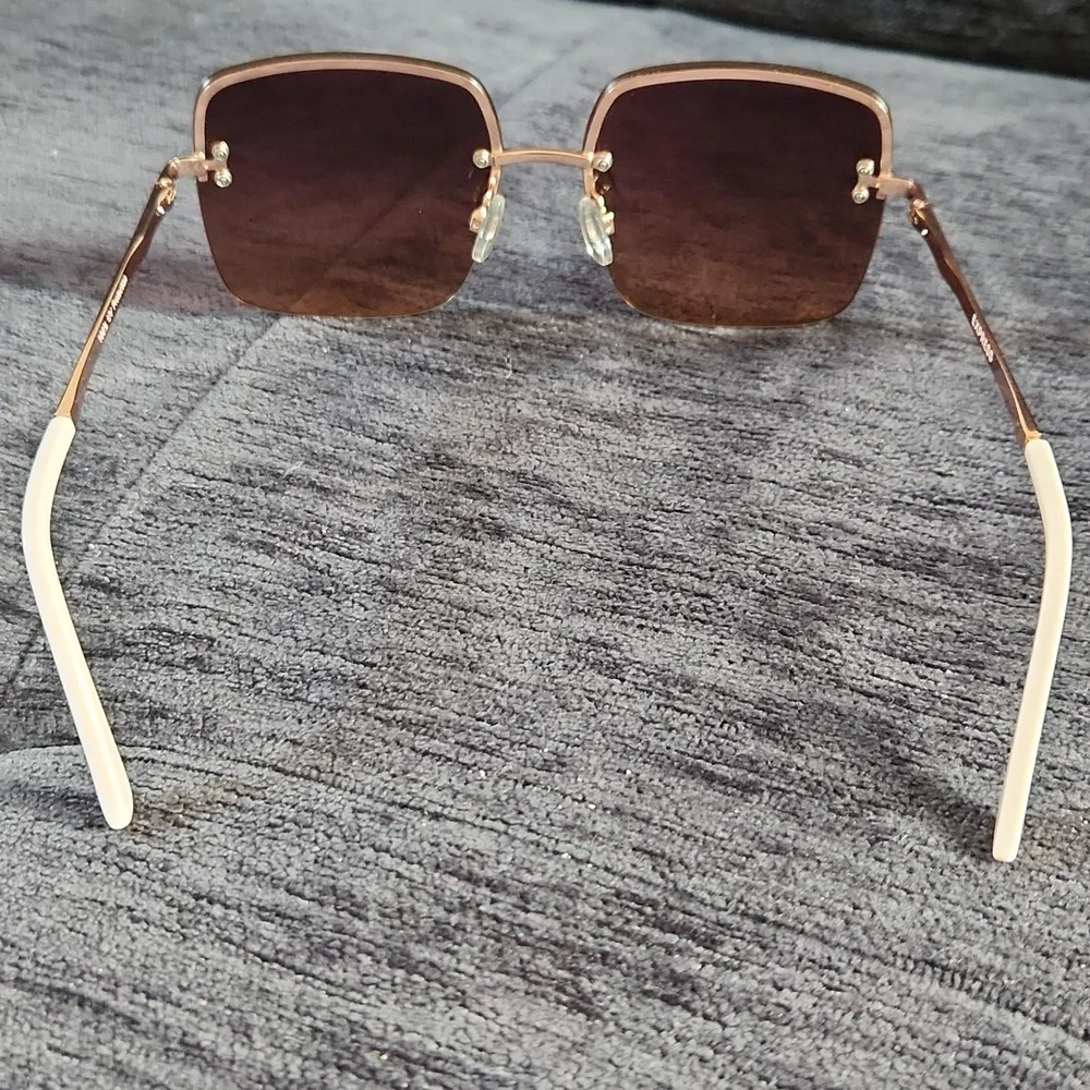 Express Brown Gradient Square Sunglasses